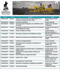 calendario de actividades