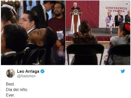AMLO-Dia-nino-1 Niños se quedan dormidos durante conferencia matutina de AMLO