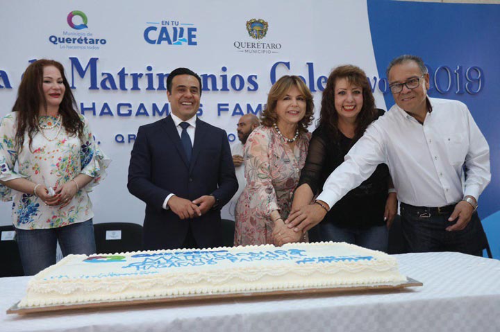 Contraen matrimonio 662 parejas de manera colectiva en el municipio de Querétaro 