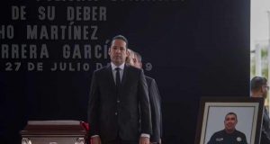 Francisco Domínguez preside ceremonia luctuosa por los Policías Estatales acaecidos