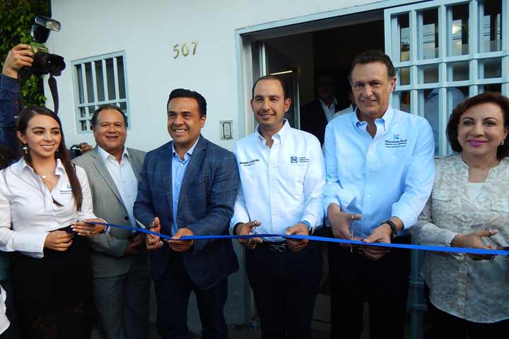 Senador Mauricio Kuri inaugura Casa de Enlace acompañado por Marko Cortés 