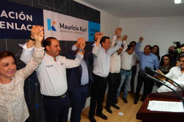 Senador Mauricio Kuri inaugura Casa de Enlace acompañado por Marko Cortés