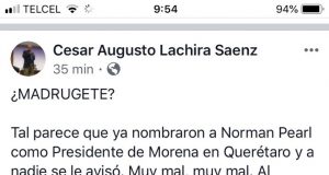 Norman Pearl presume cercanía frente a liderazgo de Morena