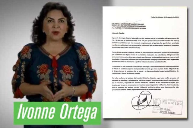 Ivonne Ortega renunció al PRI, señaló que el partido tiene solo una ruta, la extinción